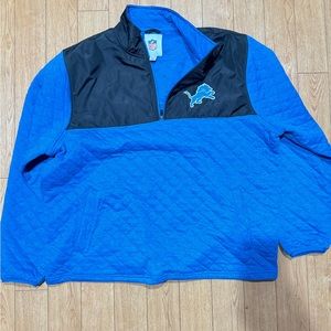 Detroit lions sweatshirt half zip. Brand new with no tags size XXL